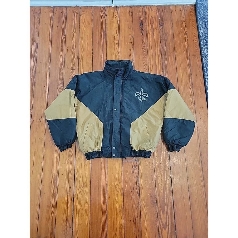 New Orleans Saints NFL Game Day Jacket Vintage Competitor Mens L Embroidered